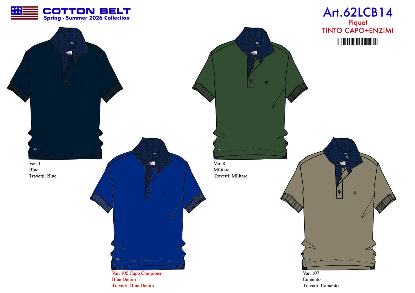 POLO UOMO M/M 62LCB14 Tellini S.r.l. Ingrosso Abbigliamento